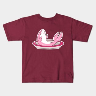 Pink Shark in a Dish Kids T-Shirt